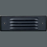 Dabmar Lighting LV615-L6-AMB-B Brass Louvred Step Light 12V G4 LED 2X 3W Amber Black