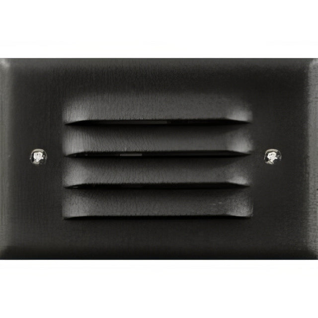 Dabmar Lighting LV617-B Cast Aluminum Recessed Louvered Brick/Step/Wall Light Black