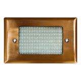 Dabmar Lighting LV618-L3-30K-CP Cast Alum/Brass Open Face Step Light 12V G4 LED 3W 30K Copper