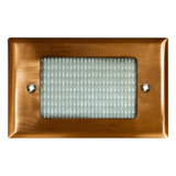 Dabmar Lighting LV618-L3-64K-CP Cast Alum/Brass Open Face Step Light 12V G4 LED 3W 64K Copper