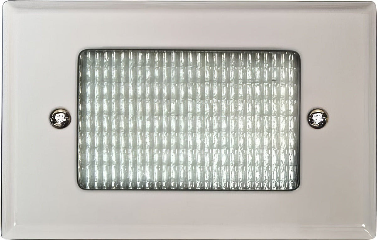 Dabmar Lighting LV618-L3-64K-W Cast Alum/Brass Open Face Step Light 12V G4 LED 3W 64K White