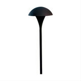 Dabmar Lighting LV67-L3-30K-B Cast Alum Large Mushroom Top Path Light 12V G4 3W 30K Black