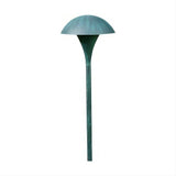 Dabmar Lighting LV67-L3-30K-PG Cast Alum Large Mushroom Top Path Light 12V G4 3W 30K Patina Green