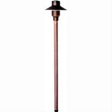 Dabmar Lighting LV74-L3-AMB-ABZ Brass Small Top Path Light 12V G4 LED 3W Amber Antique Bronze