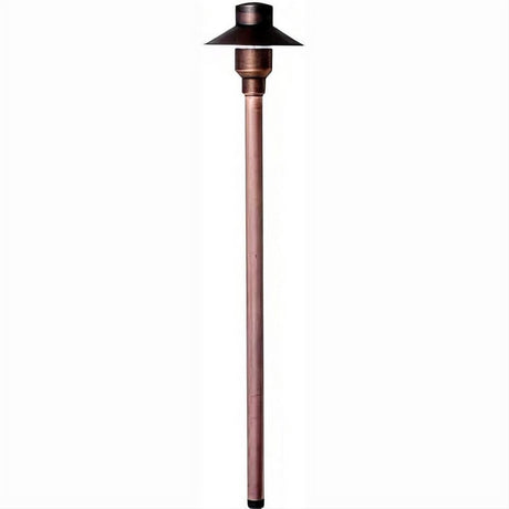 Dabmar Lighting LV74-L3-AMB-ABZ Brass Small Top Path Light 12V G4 LED 3W Amber Antique Bronze