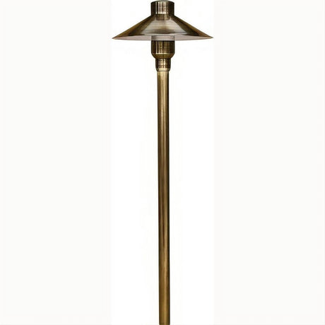 Dabmar Lighting LV75-L3-AMB-ABS Brass Large Top Path Light 12V G4 LED 3W Amber Antique Brass
