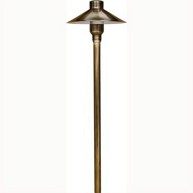 Dabmar Lighting LV75-L3-AMB-ABS Brass Large Top Path Light 12V G4 LED 3W Amber Antique Brass