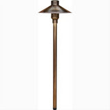 Dabmar Lighting LV75-L3-AMB-WBS Brass Large Top Path Light 12V G4 LED 3W Amber Weathered Brass