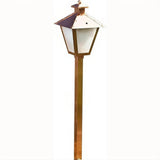 Dabmar Lighting LV82-L3-AMB-CP Brass Post Lantern Path Light 12V G4 3W Amber Copper