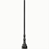 Dabmar Lighting PT-10-BS01-B Cast Alum 10' Fluted Pole + Decorative Base Black