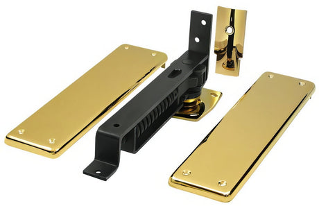 Deltana DASH95CR003 floor spring hinge in satin nickel, additional view