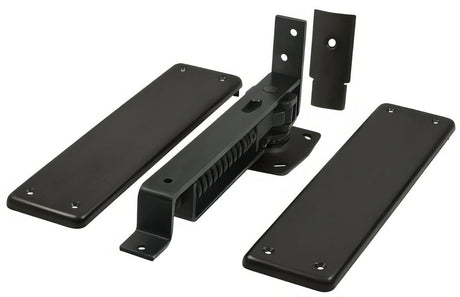 Deltana DASH95U10B floor spring hinge in satin stainless, additional view