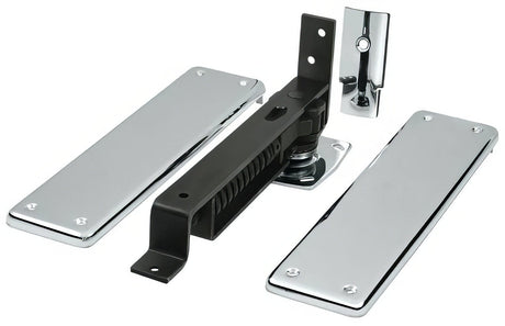 Deltana DASH95U26 chrome floor spring hinge