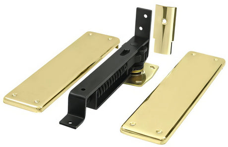 Deltana DASH95U3 polished brass floor spring hinge