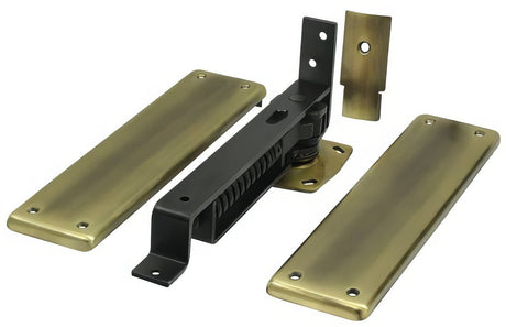 Deltana DASH95U5 antique brass floor spring hinge