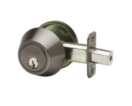 Copper Creek DB2410AN antique nickel single cylinder deadbolt