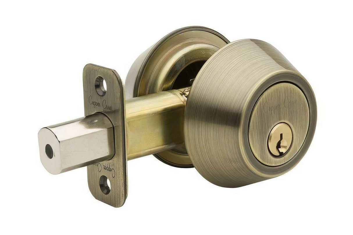 Copper Creek DB2420AB antique brass double cylinder deadbolt