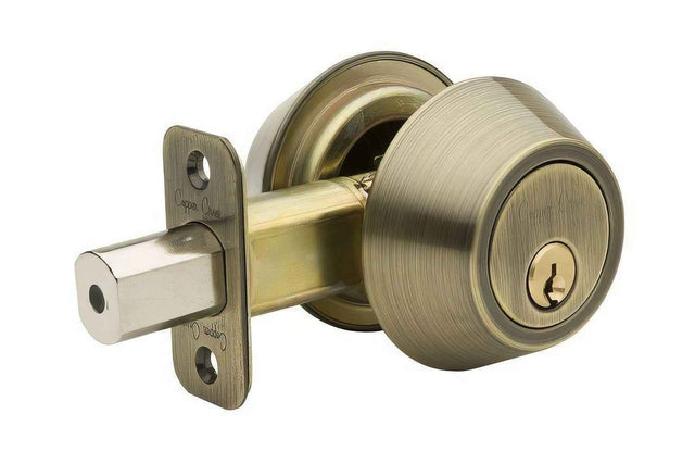 Copper Creek DB2420AB antique brass double cylinder deadbolt