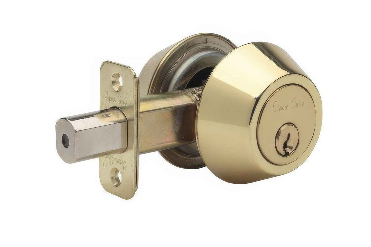 Copper Creek DB2420PB polished brass double cylinder deadbolt