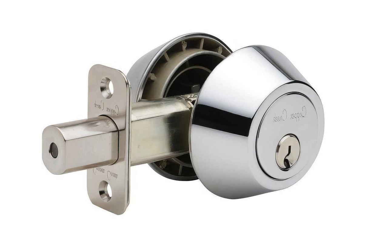 Copper Creek DB2420PS polished stainless double cylinder deadbolt