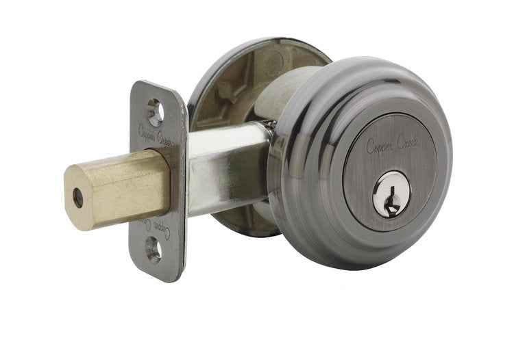 Copper Creek DB4410AN antique nickel single cylinder deadbolt