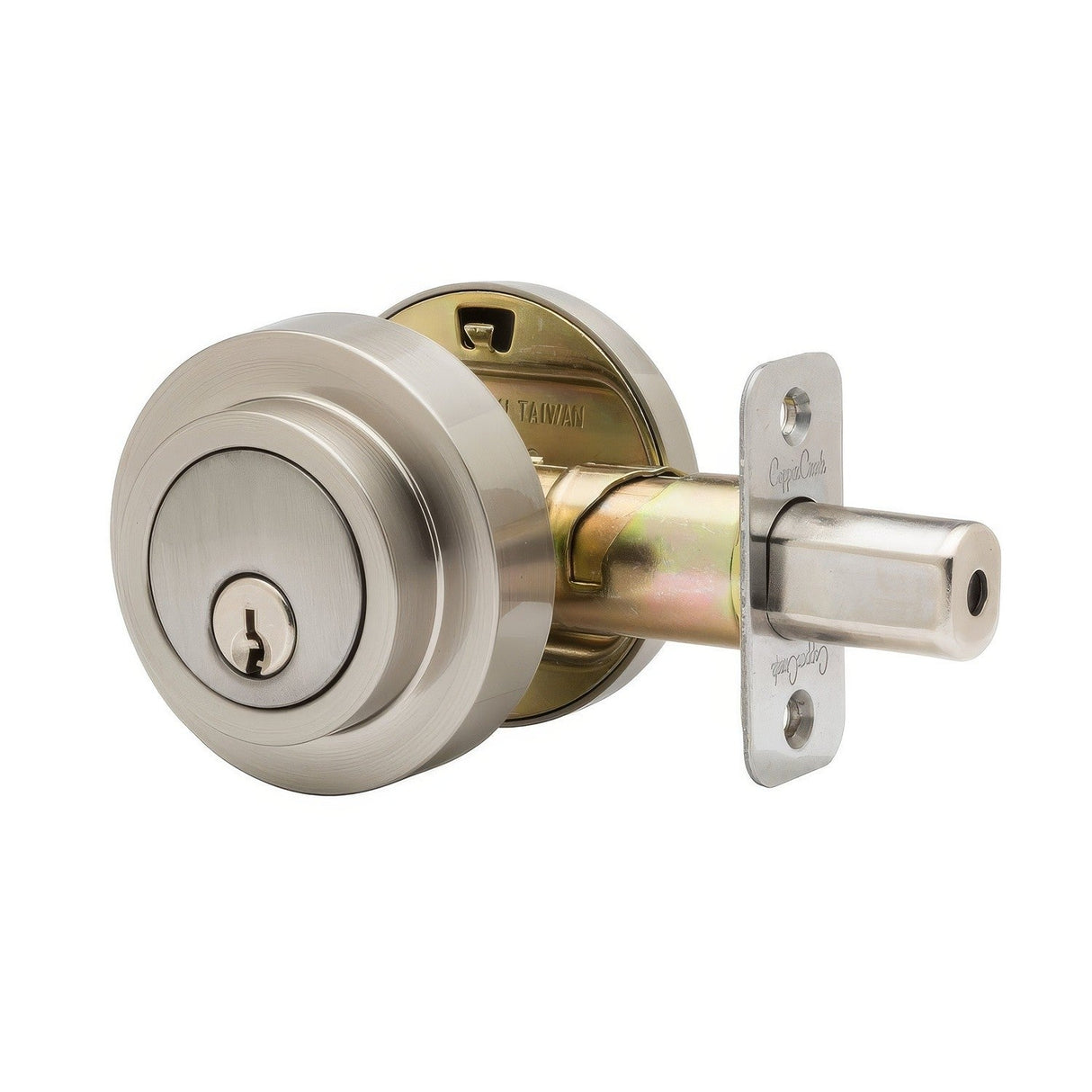 Copper Creek DBR2410SS satin stainless single cylinder deadbolt