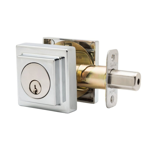 Copper Creek DBS2410PS polished stainless single cylinder deadbolt