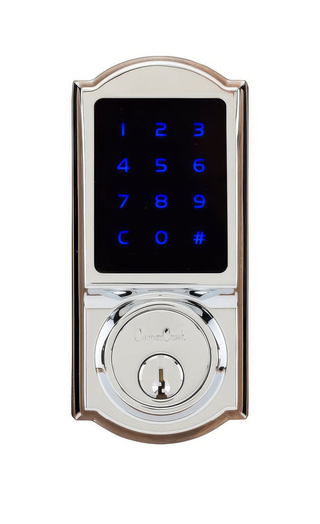 Copper Creek DBZH3410PS keyless electronic deadbolt, front view