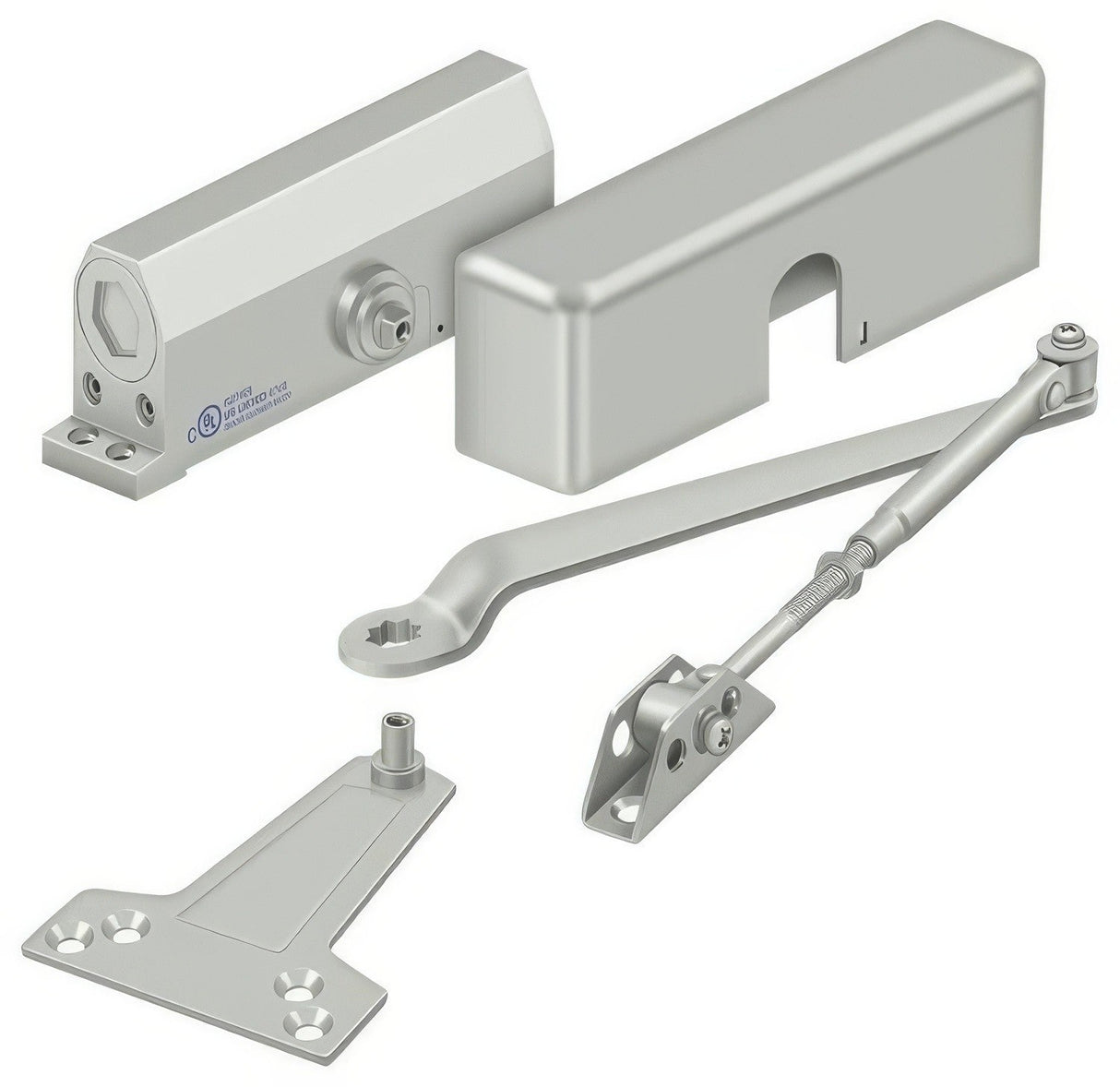 Deltana DC70-AL aluminum surface mount door closer