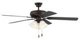 Craftmade DCF52ESP5C3W espresso ceiling fan blades included