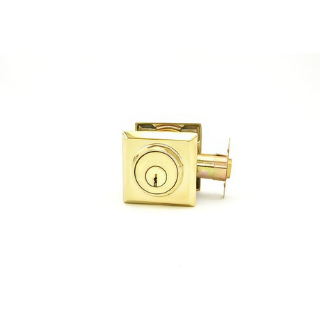Baldwin DCTSD003 polished brass double cylinder, keyed entry