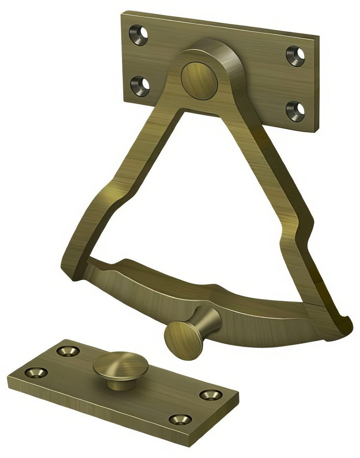 Deltana DDQ56U5 antique brass dutch door bolt