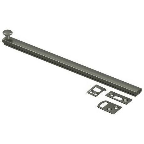Deltana 12SBCS15A 12SBCS 12" Surface Bolt with Concealed Screws Antique Nickel