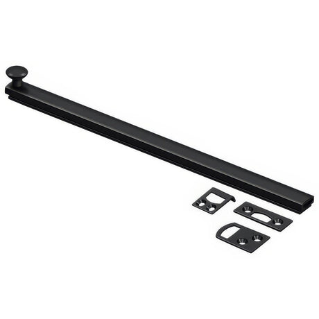 Deltana 12SBCS19 12SBCS 12" Surface Bolt with Concealed Screws Black