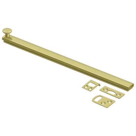 Deltana 12SBCS3 12SBCS 12" Surface Bolt with Concealed Screws Polished Brass