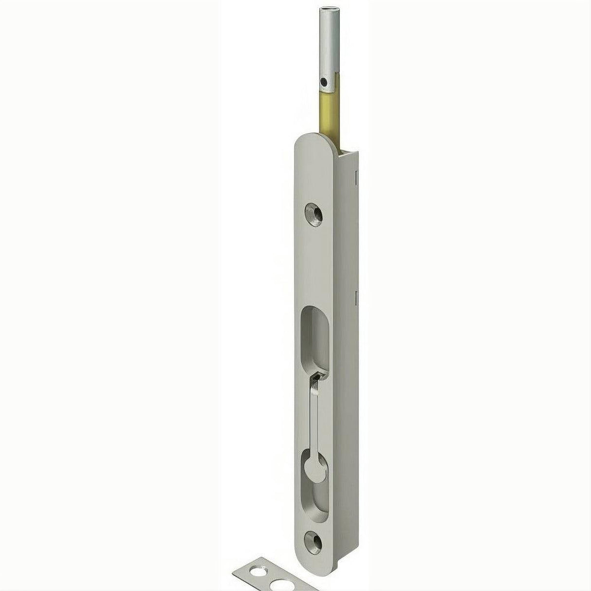Deltana 18EFBZ15 18EFBZ 18" Zinc Round Edge Extension Flush Bolt Satin Nickel