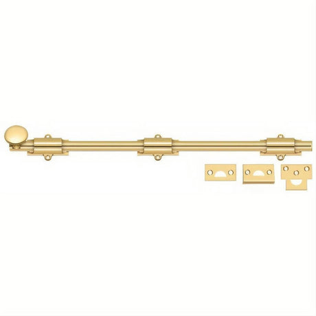Deltana 18SB003 18SB 18" HD Surface Bolt Lifetime Polished Brass