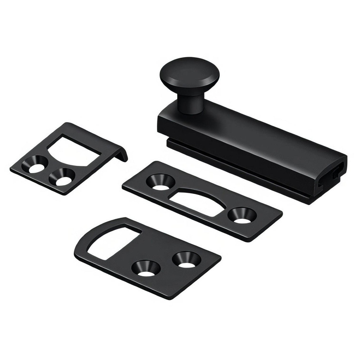 Deltana 2SBCS19 2SBCS 2" Surface Bolt with Concealed Screw Black