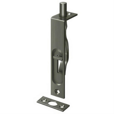 Deltana 4FBS15A antique nickel flush bolt