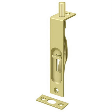 Deltana 4FBS3 polished brass flush bolt