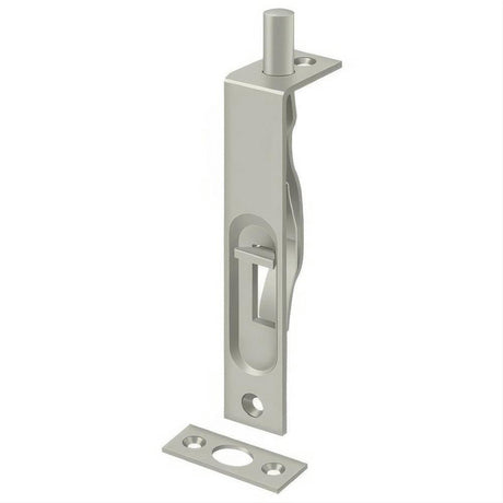 Deltana 4FBS15 satin nickel flush bolt