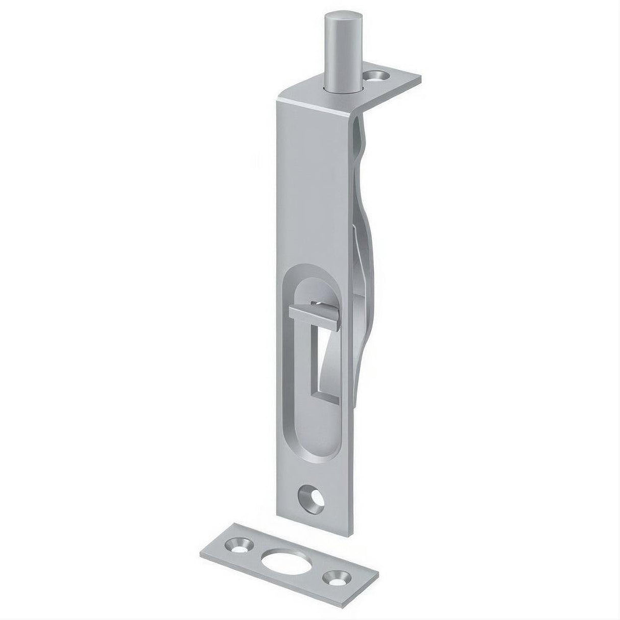 Deltana 4FBS26D 4FBS 4" Square Edge HD Flush Bolt Satin Chrome