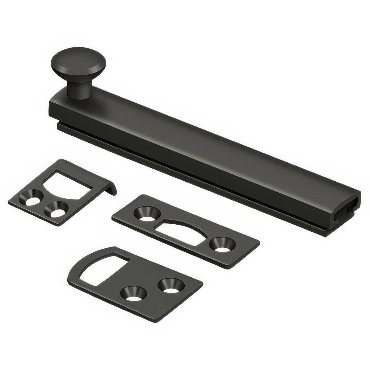 Deltana 4SBCS10B 4SBCS 4" Surface Bolt with Concealed Screws Oil Rubbed Bronze