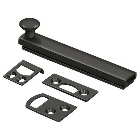Deltana 4SBCS10B 4SBCS 4" Surface Bolt with Concealed Screws Oil Rubbed Bronze