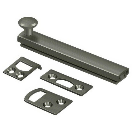 Deltana 4SBCS15A 4SBC 4" Surface Bolt with Concealed Screws Antique Nickel