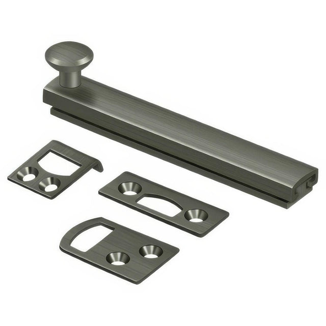 Deltana 4SBCS15A 4SBC 4" Surface Bolt with Concealed Screws Antique Nickel