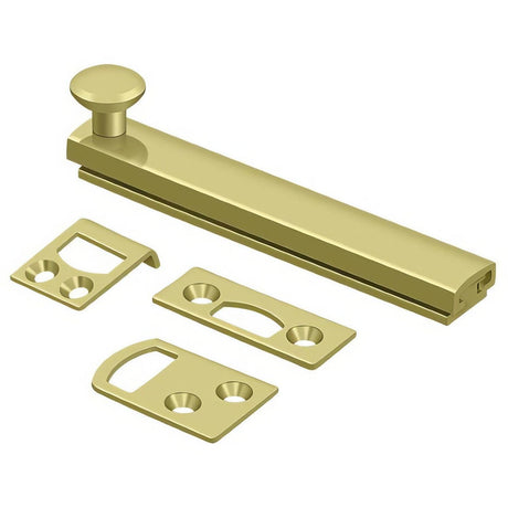 Deltana 4SBCS3 4SBCS 4" Surface Bolt with Concealed Screws Polished Brass