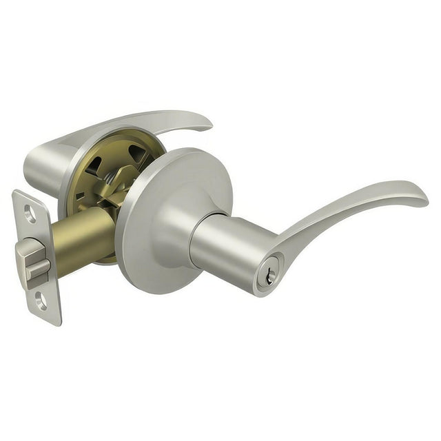 Deltana 5851-15 Right Hand Claremont Keyed Entry Door Lever Satin Nickel