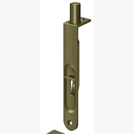 Deltana 6FBR5 antique brass flush bolt
