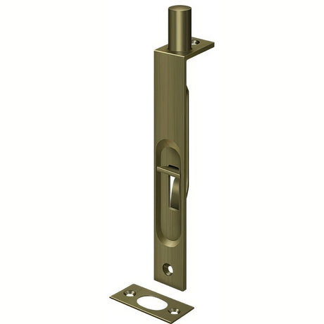 Deltana 6FBS5 antique brass flush bolt